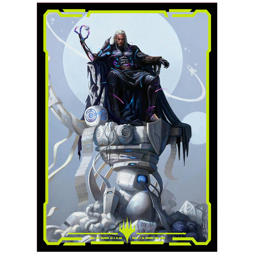 MTG EDGE OF ETERNITIES TEZZERET, CRUEL CAPTAIN SLEEVES (100) IN CLEAR DECK BOX - Image 2