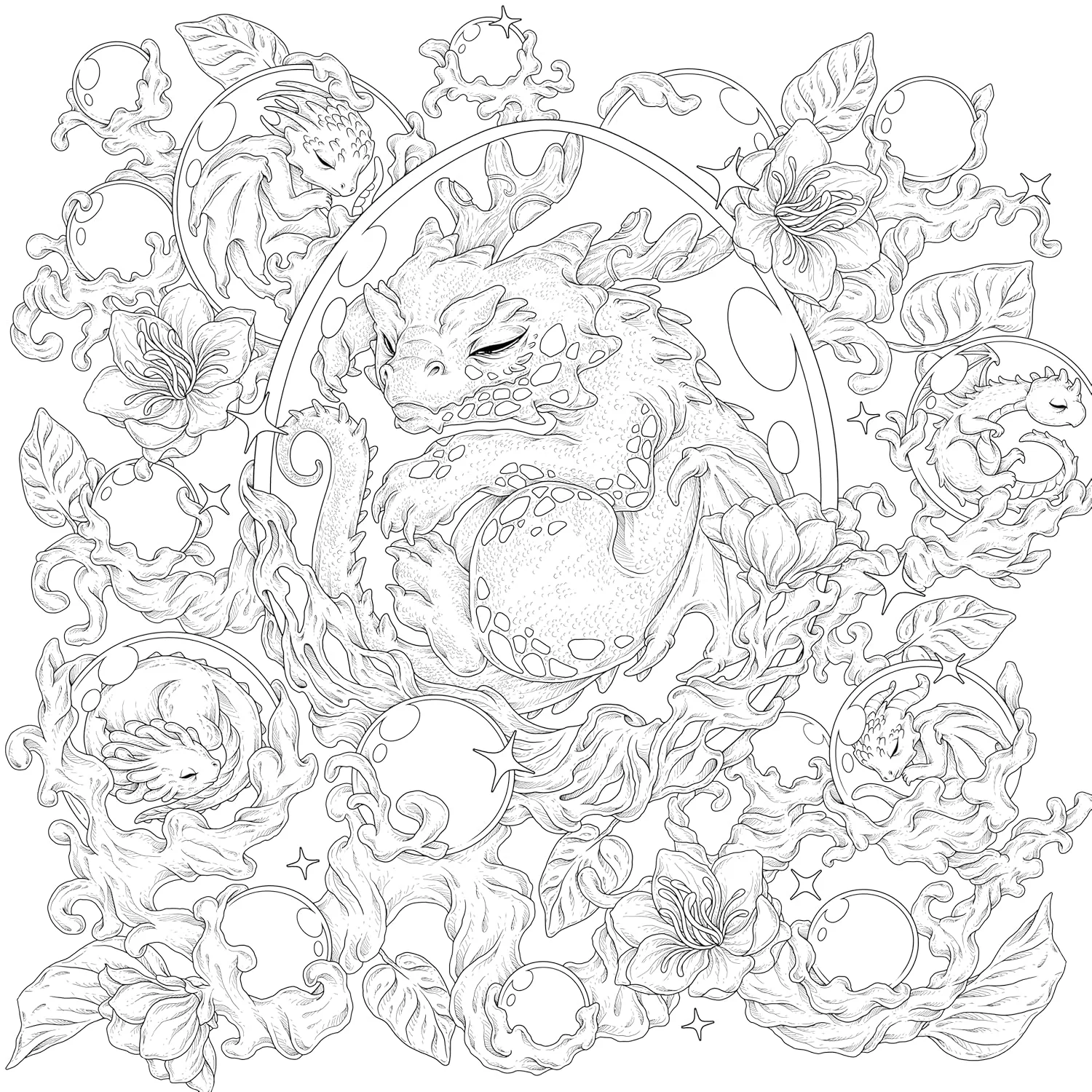 MYTHOGRAPHIC: DRAGONSPELL AN ARTIST'S COLORING BOOK OF MAGICAL REALMS - Image 3