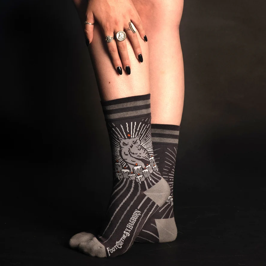 NIGHT OWL CREW SOCKS BY FOOTCLOTHES - Image 2