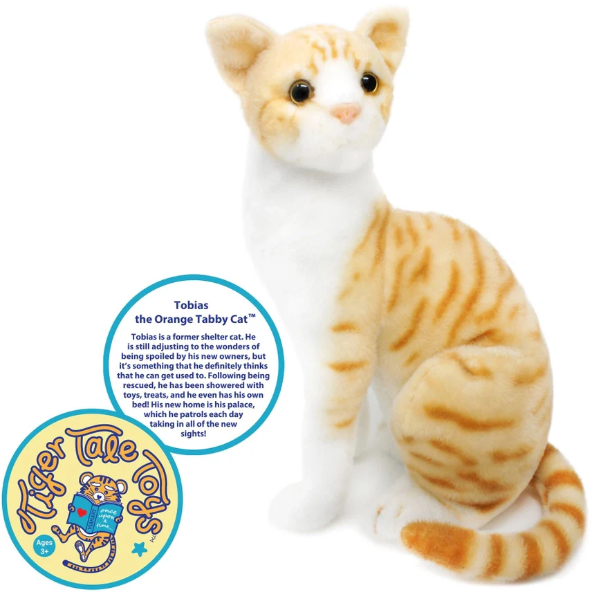 ORANGE TABBY CAT PLUSH - Image 2