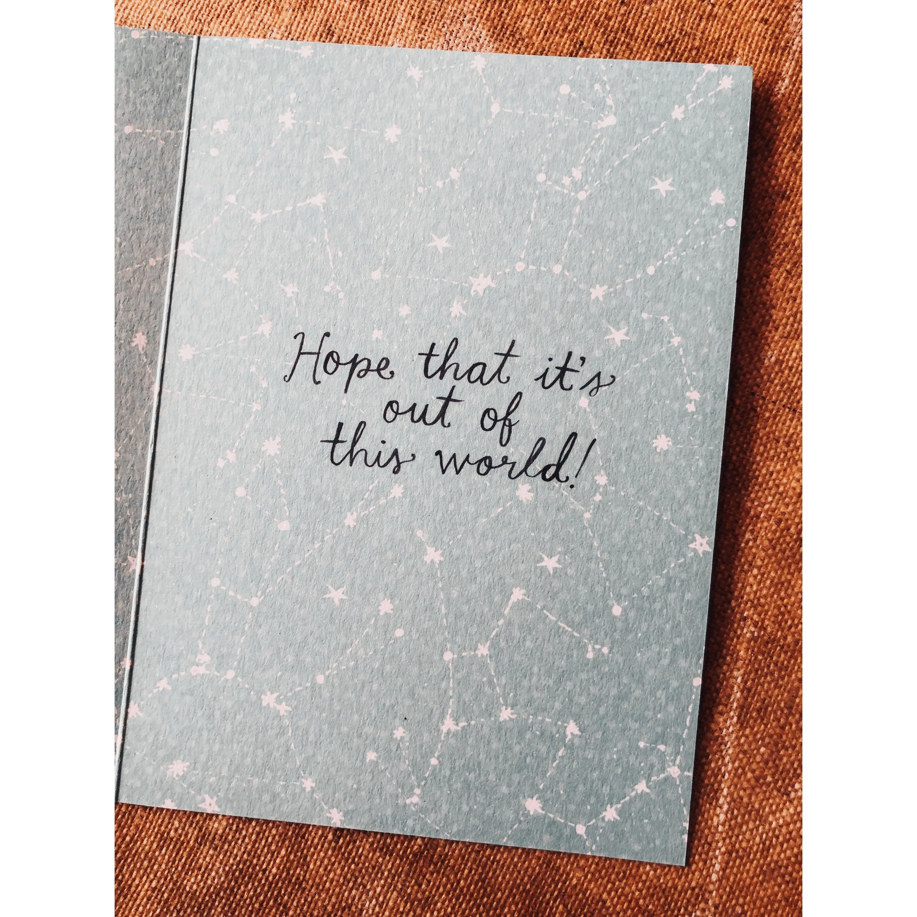OUTER SPACE BIRTHDAY CARD - Image 2