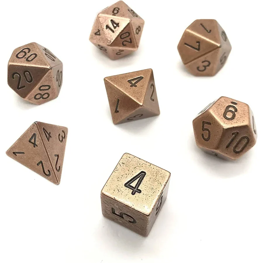 SOLID METAL POLY DICE SET (7) - Image 3