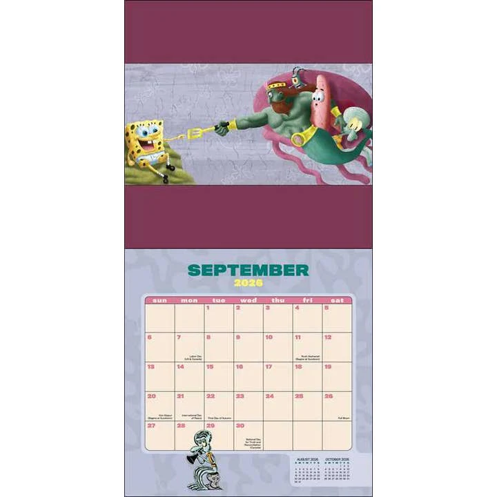 SPONGEBOB SQUAREPANTS 2026 WALL CALENDAR (INCLUDES STICKERS) - Image 4