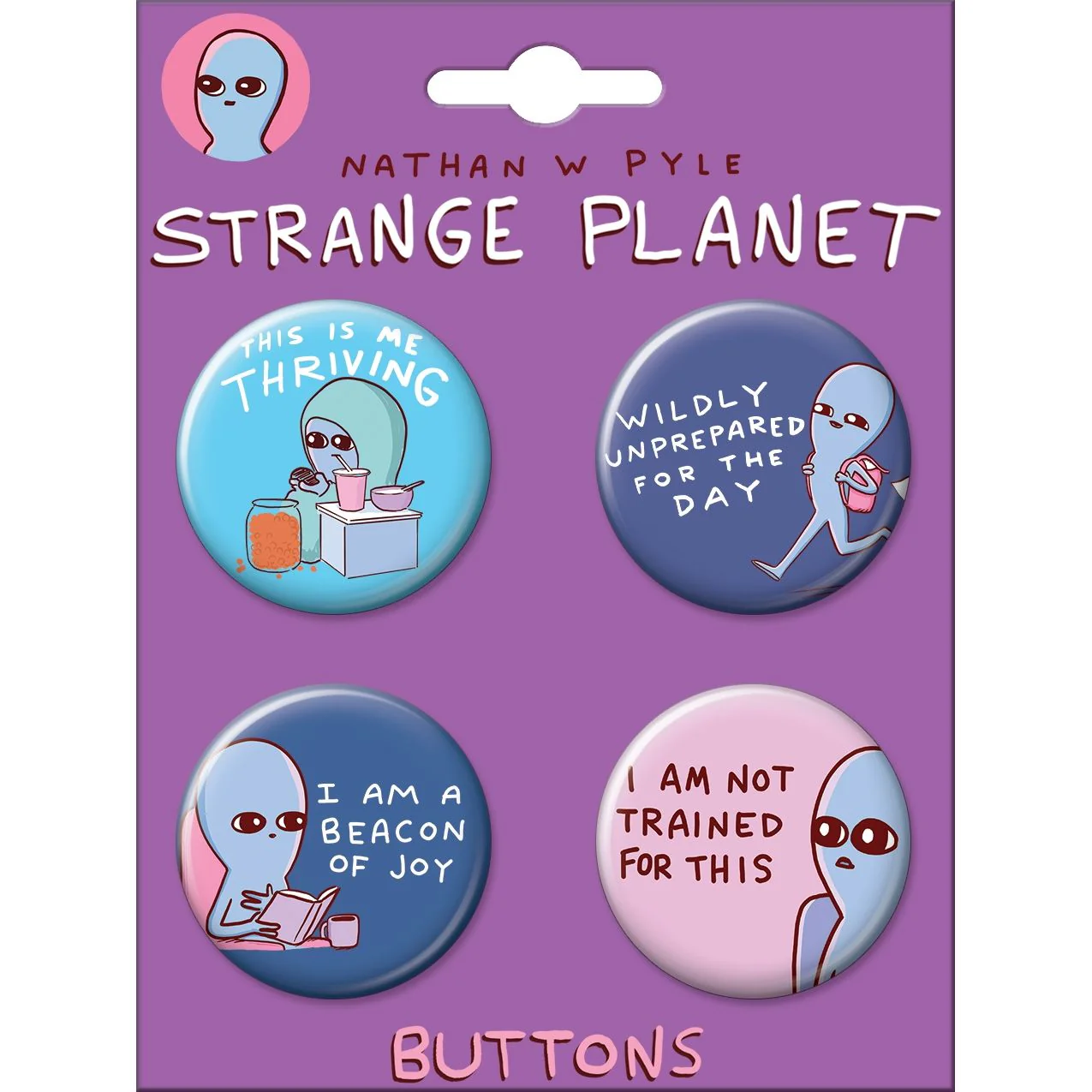 STRANGE PLANET 4-BUTTON SET #1