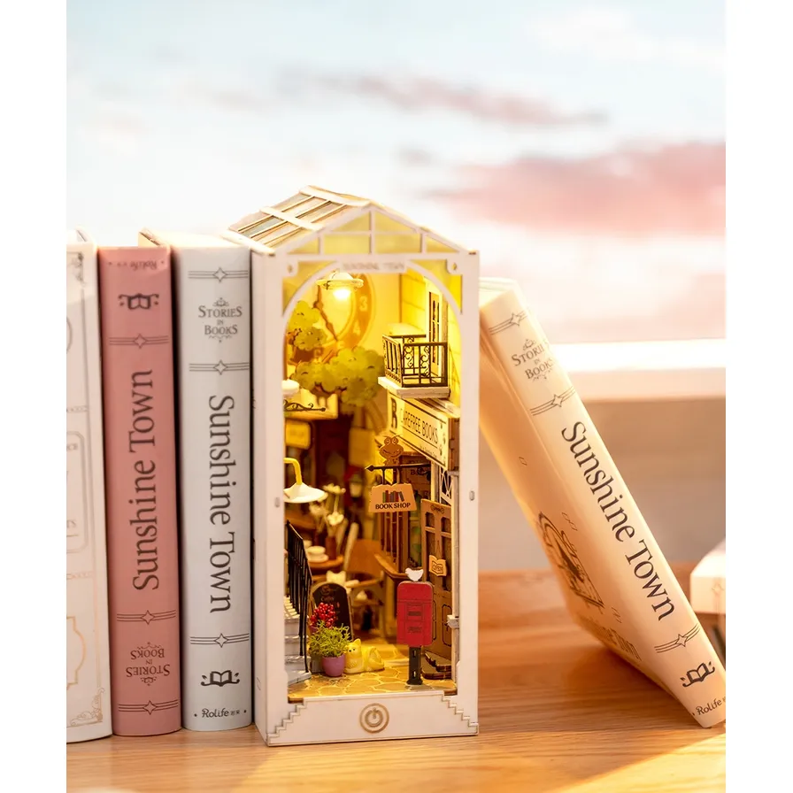 SUNSHINE TOWN 3-D WOODEN MINIATURE BOOKNOOK KIT - Image 2