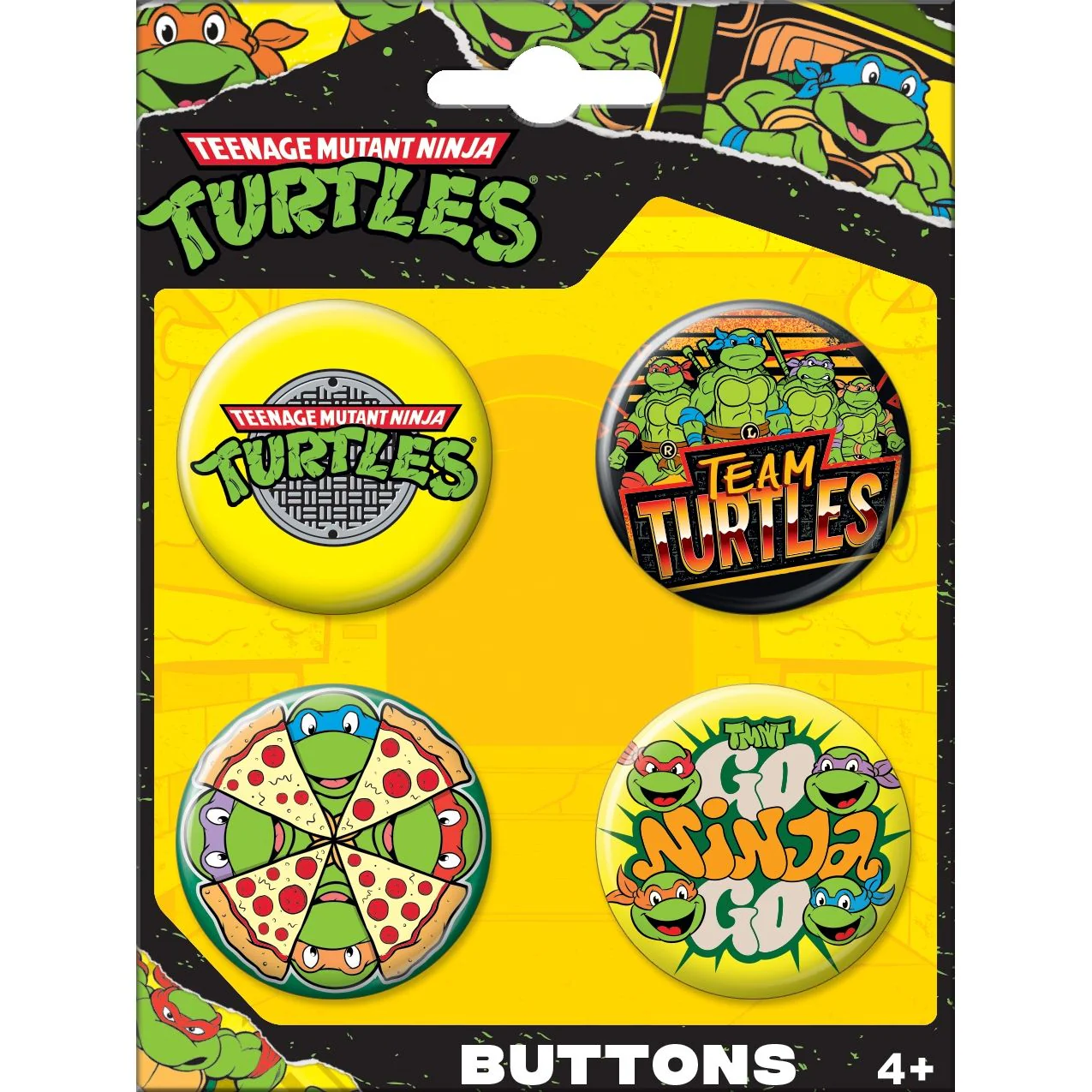 TEENAGE MUTANT NINJA TURTLES ICONOGRAPHY 4-BUTTON SET