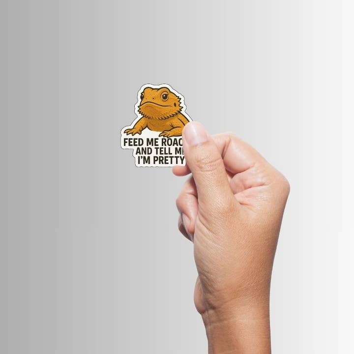 TELL ME I'M PRETTY BEARDED DRAGON STICKER - Image 2