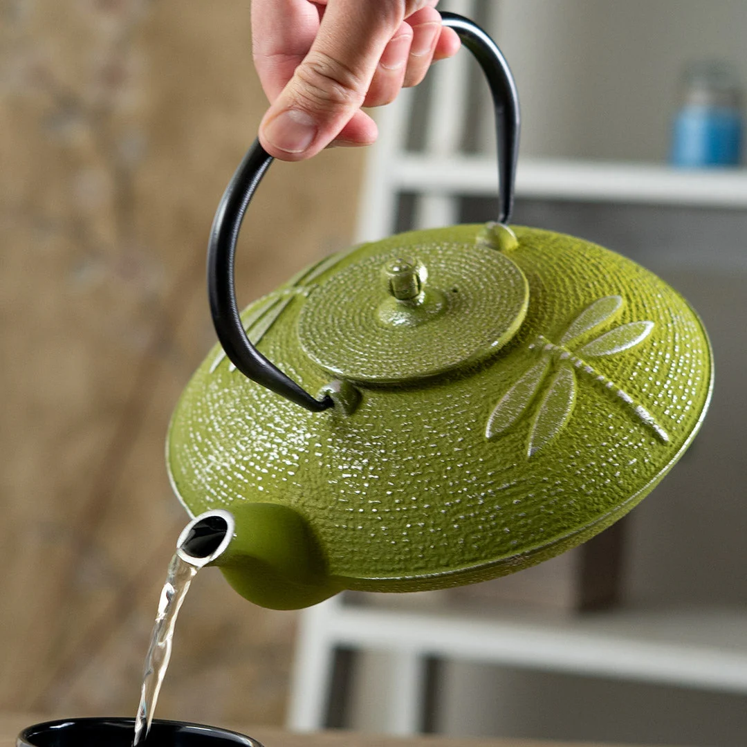 TETSUBIN TEAPOT (GREEN DRAGONFLY) - Image 2