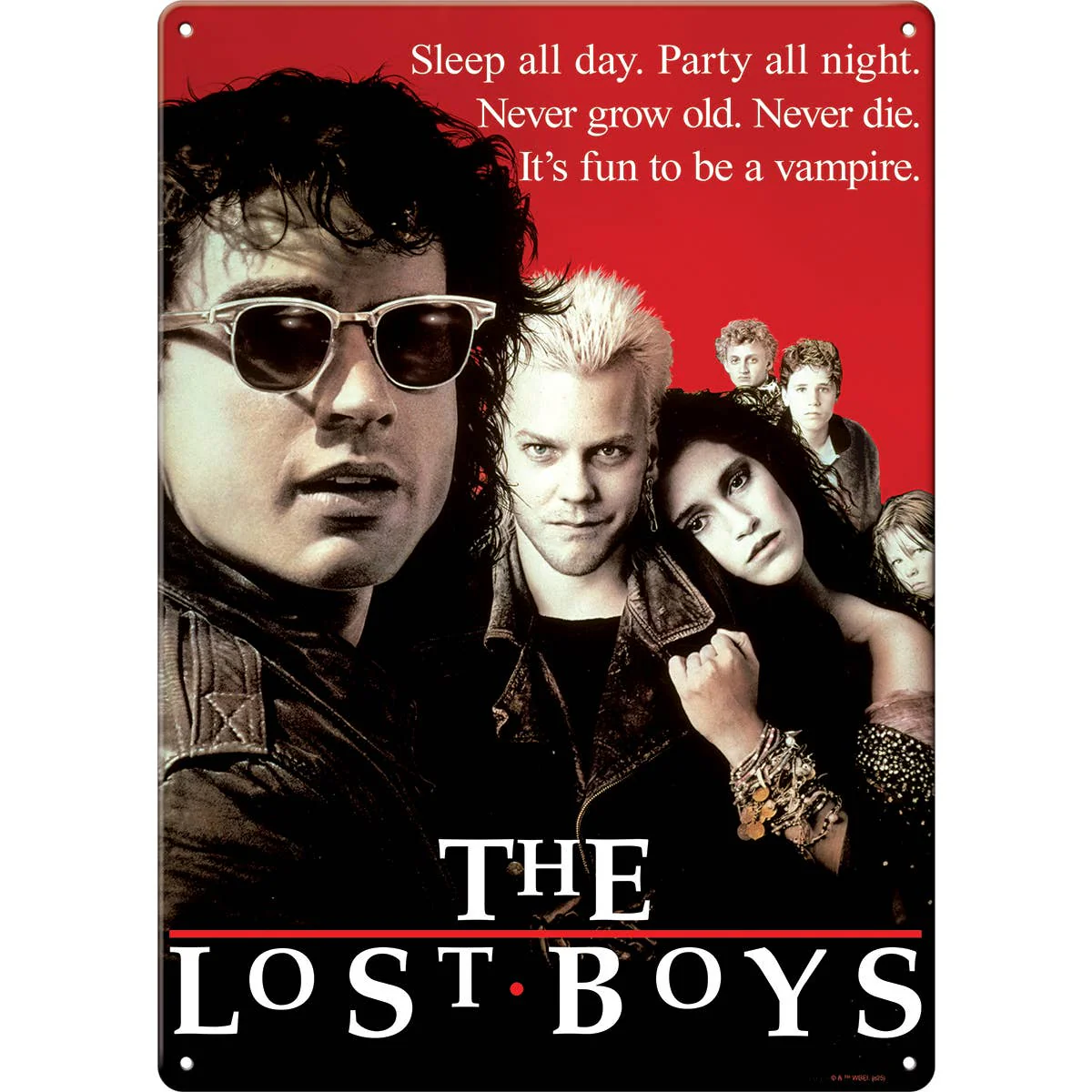 THE LOST BOYS MOVIE POSTER METAL SIGN (11.5" X 8.25")