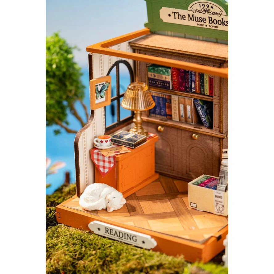 THE MUSE BOOKSHOP 3-D WOODEN MINIATURE KIT - Image 2
