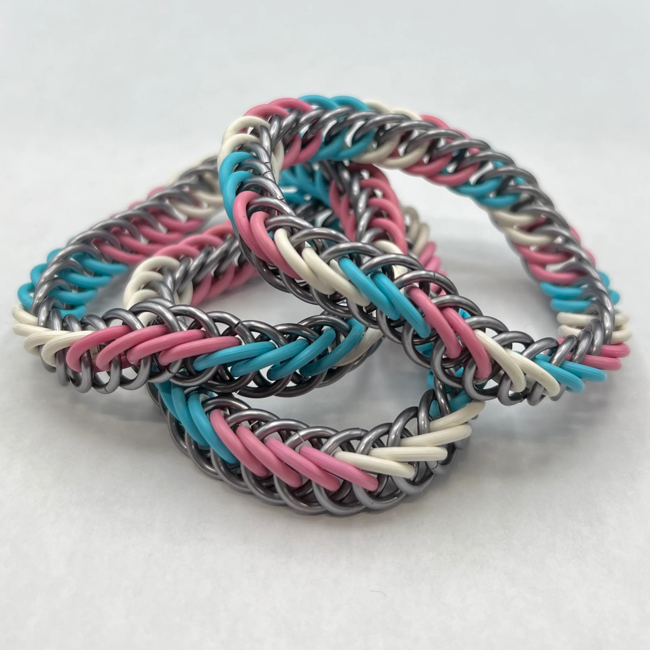 TRANS PRIDE CHAINMAIL BRACELET - Image 2
