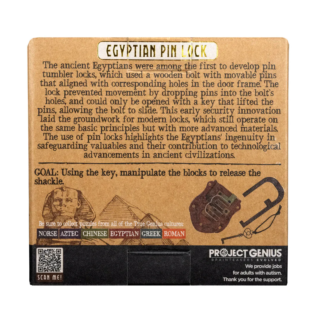TRUE GENIUS - EGYPTIAN PIN LOCK - Image 3
