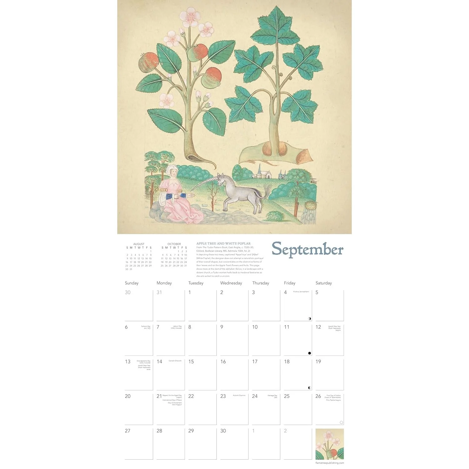 TUDOR BOTANICALS WALL CALENDAR 2026 - Image 2