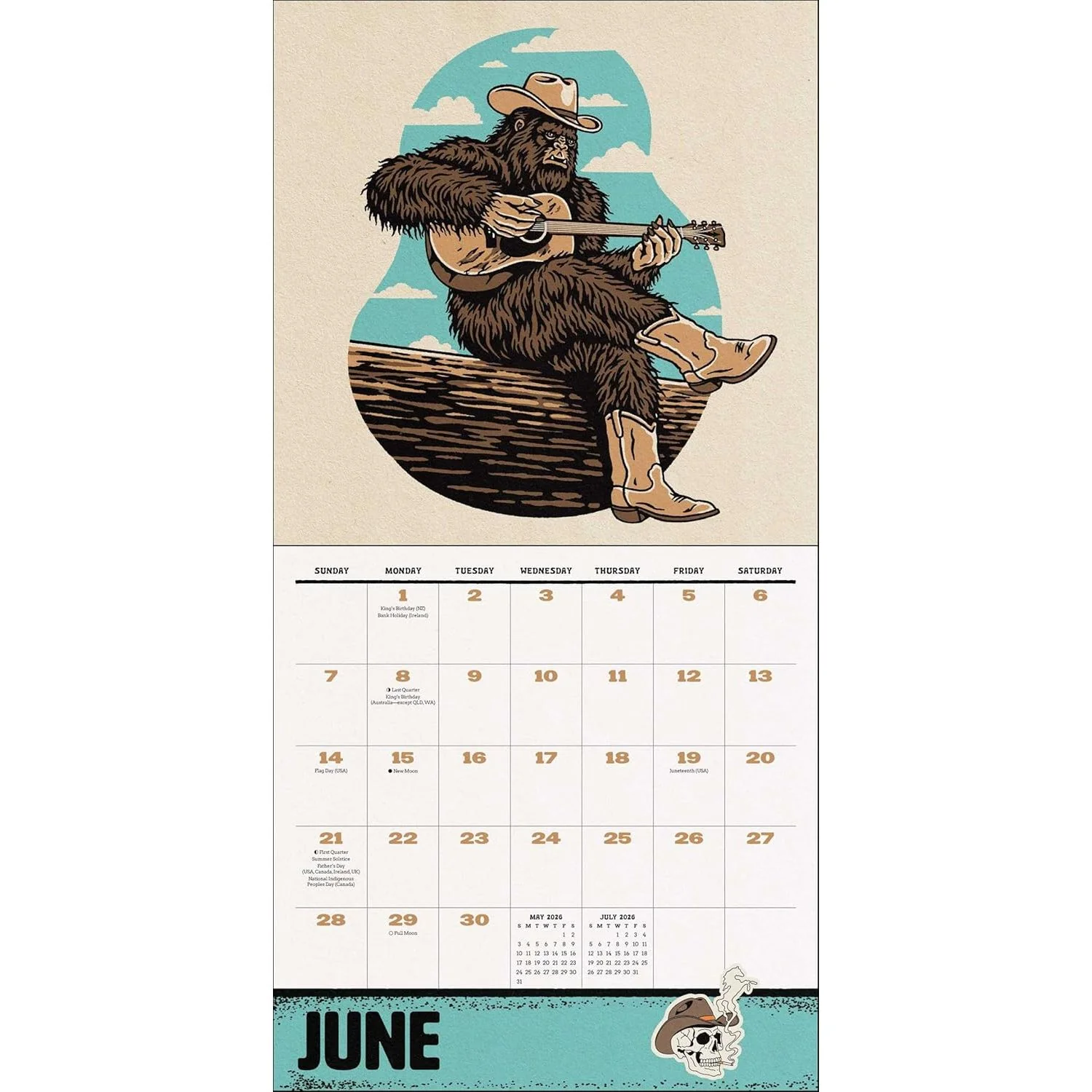 WEIRD, WEIRD WEST WALL CALENDAR 2026 - Image 3