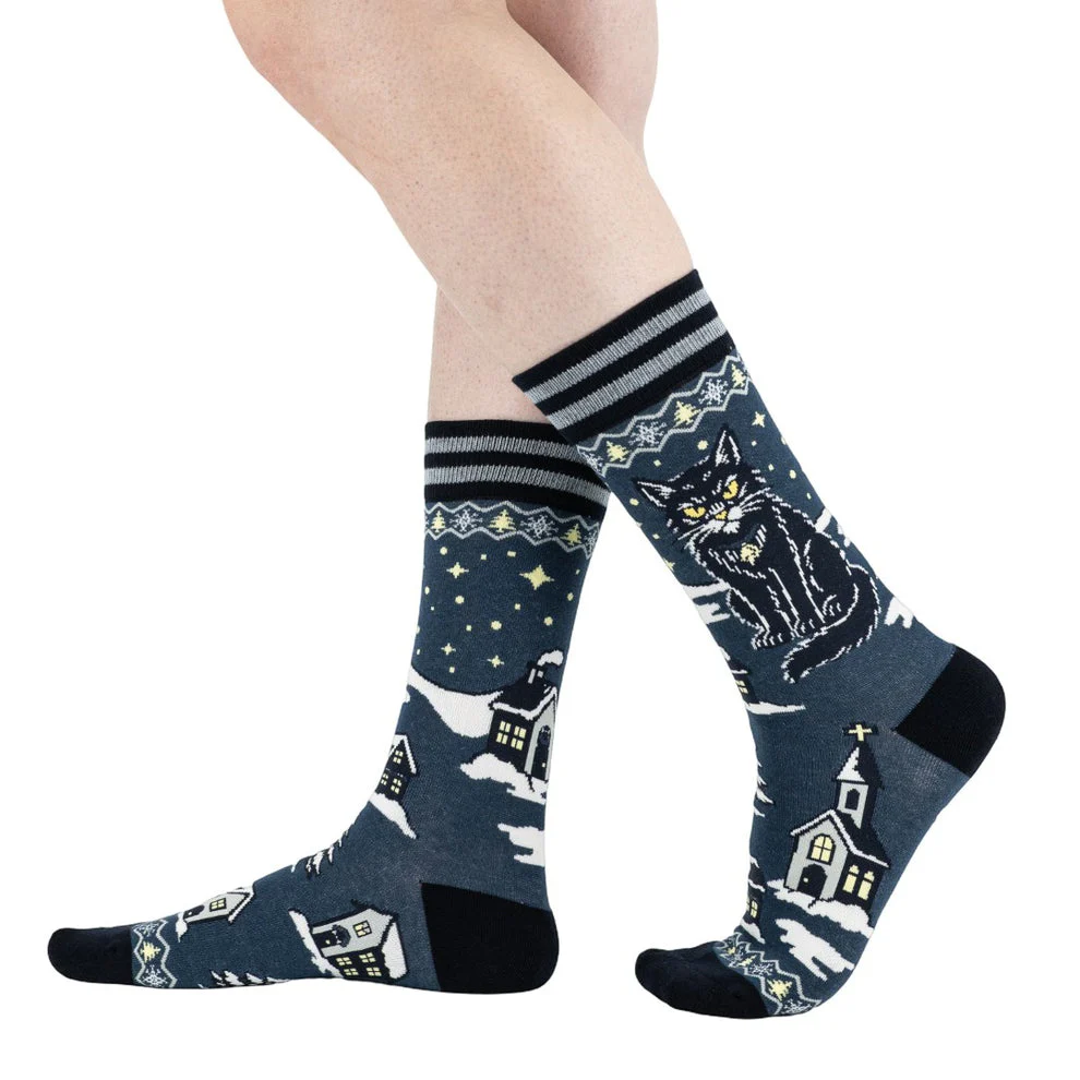 YULE CAT CREW SOCKS BY FOOTCLOTHES - Image 3