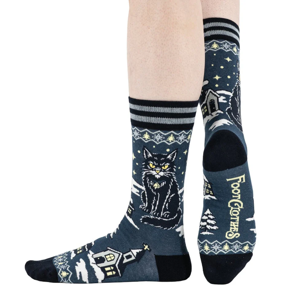 YULE CAT CREW SOCKS BY FOOTCLOTHES - Image 4